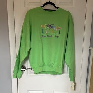 Outer Banks Green Palm Tree Sweatshirt